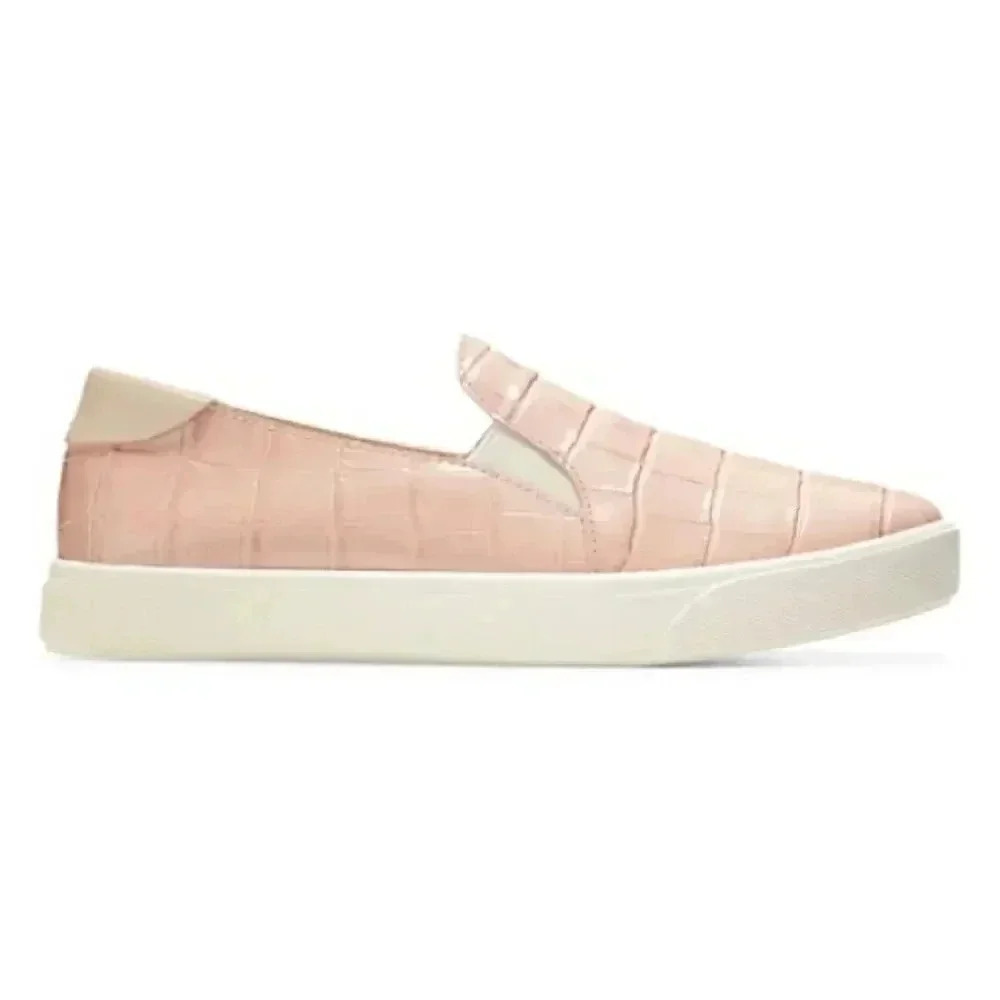 Cole Haan GrandPro Croc Leather Sneakers Pink